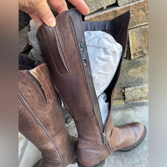 Ecco Sartorell 25 women’s knee high riding cocoa brown boots Sz-37(6.5) K - Picture 9 of 13